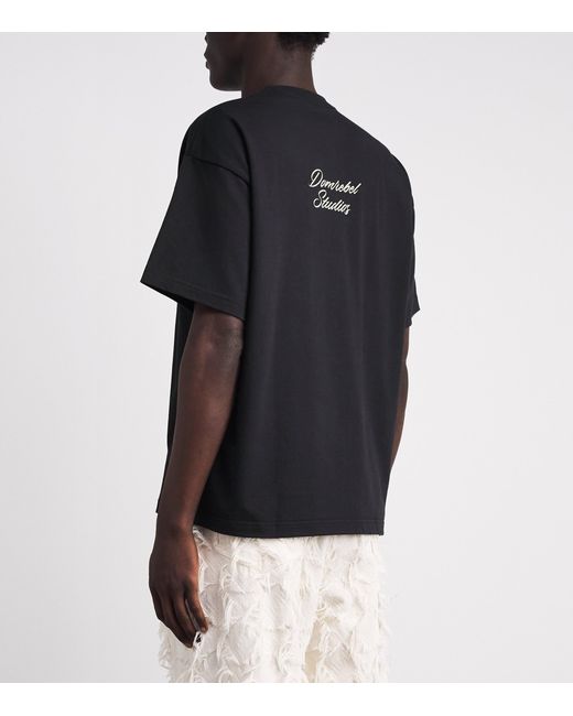 DOMREBEL Black Cotton Chatterbox T-Shirt for men