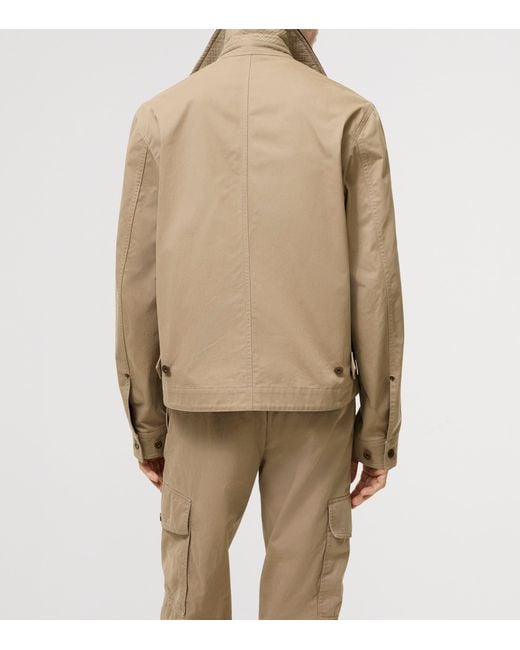 Burberry Natural Apos;S Westley Logo Embroidered Cotton Jacket for men