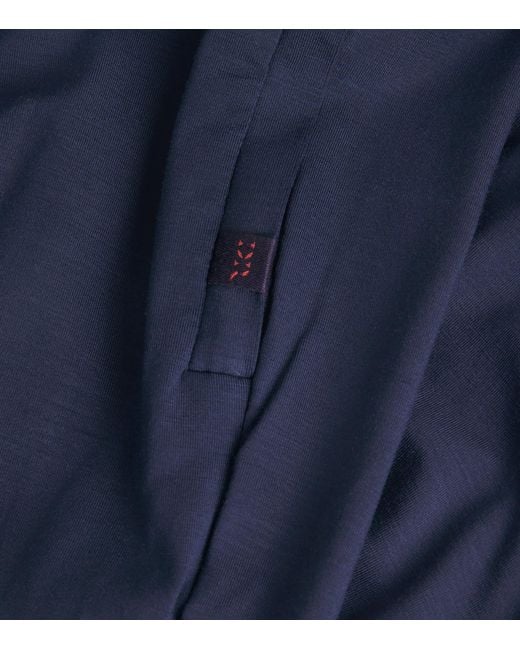 Derek Rose Blue Basel Lounge Trousers for men