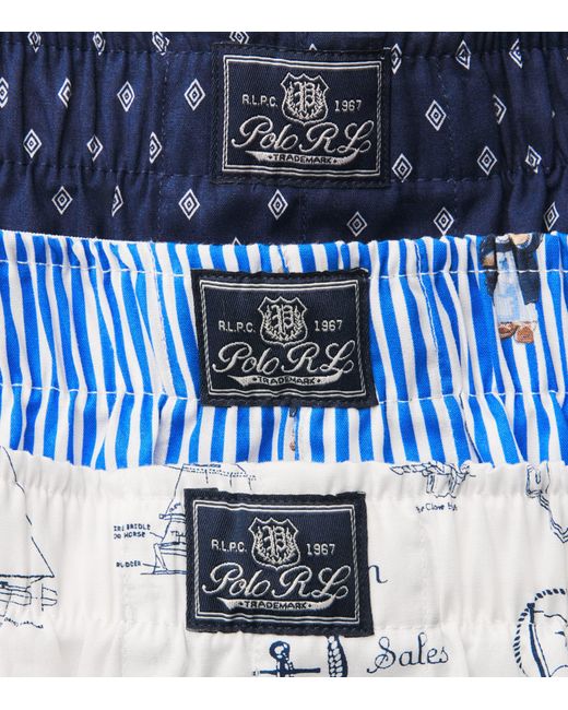 Polo Ralph Lauren Blue Cotton Classic Boxer Shorts for men