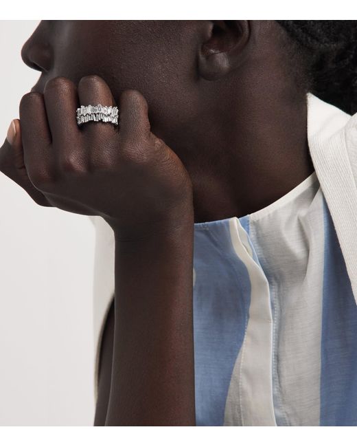 Suzanne Kalan Natural And Diamond Classic Short Stack Eternity Ring