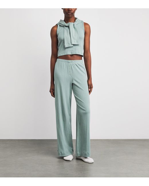 Leset Green Classic Pointelle Vest