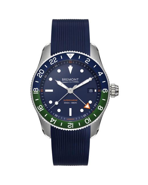 Bremont Blue Stainless Steel Supermarine S302 Watch 40mm for men