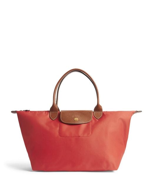 Longchamp Red Medium Le Pliage Original Handbag