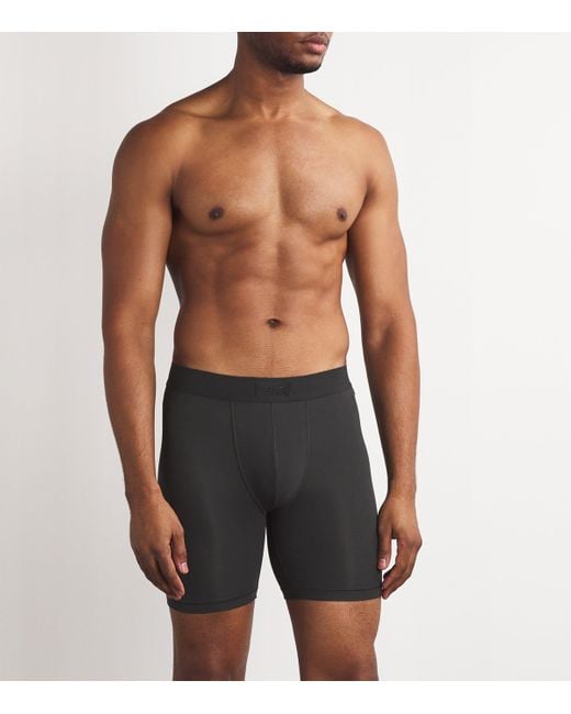 Skims Gray Stretch-Cotton Boxers for men