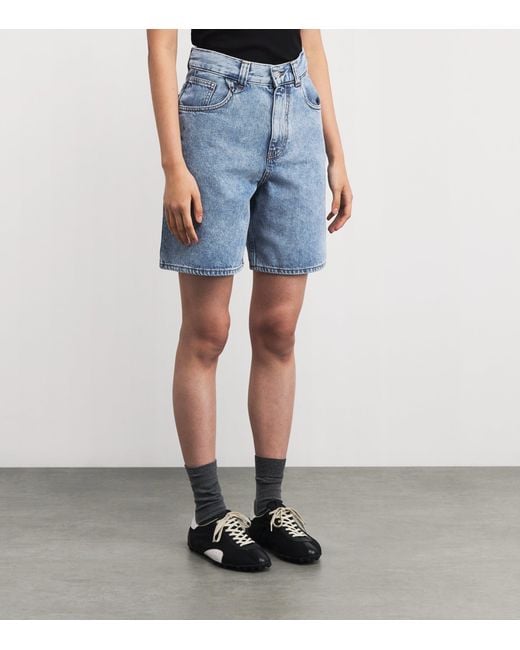 Claudie Pierlot Blue Denim Bermuda Shorts