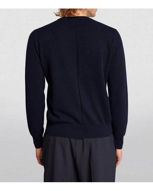 The Row Blue Cashmere Benji Sweater for men