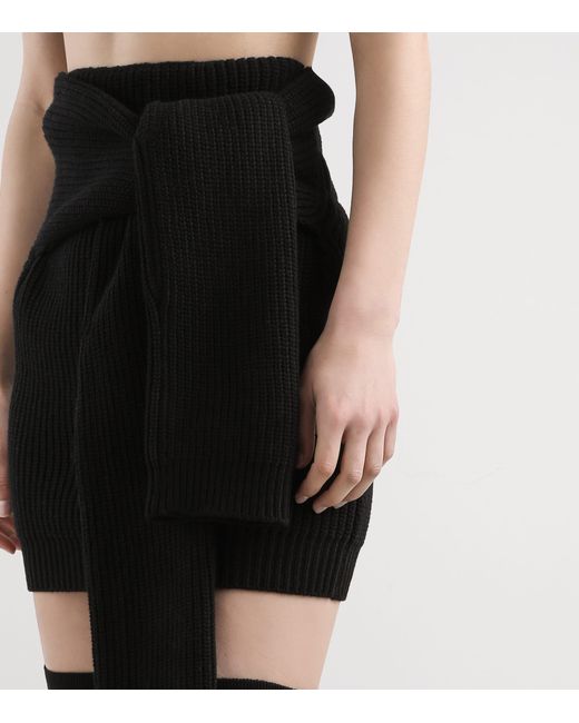 Dolce & Gabbana Black Virgin Wool Mini Skirt