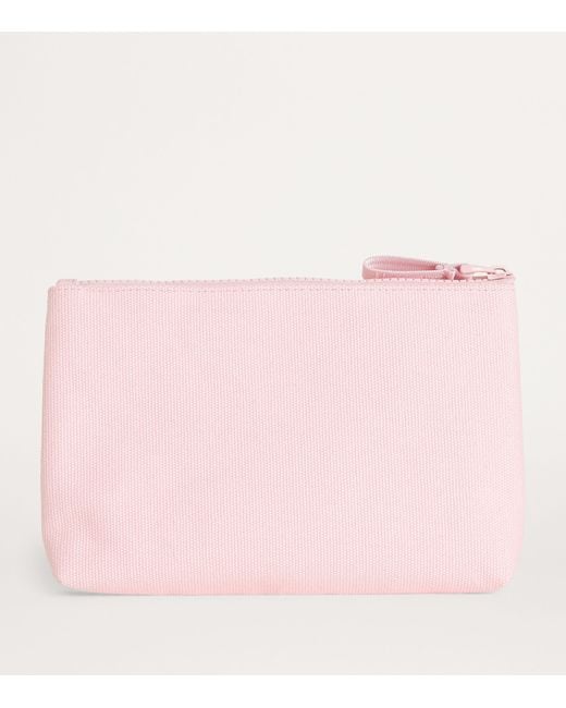 Harrods Pink Small Cotton Logo Pouch