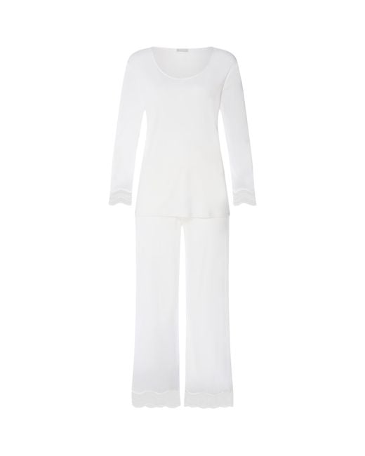 Hanro White Modal Cira Pyjama Set