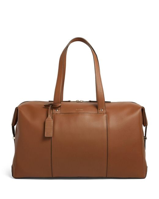 Paul Smith Brown Leather Holdall for men