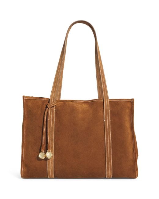 Sandro Brown Suede Tote Bag