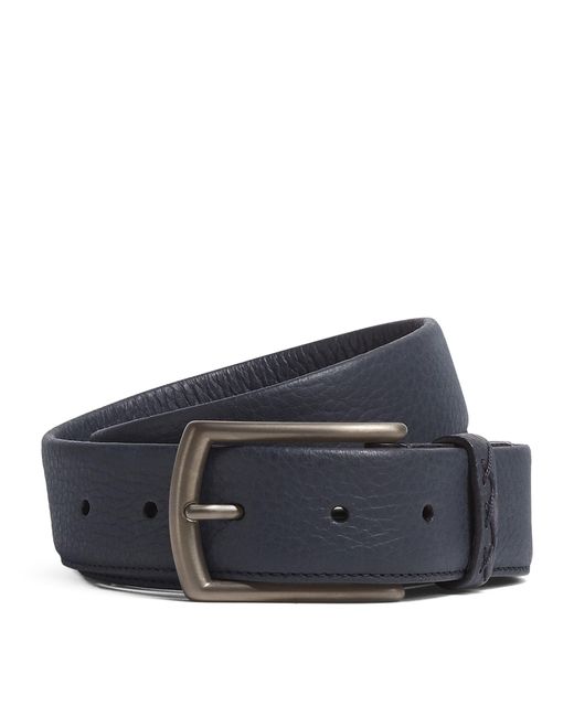 Zegna Blue Leather Belt for men