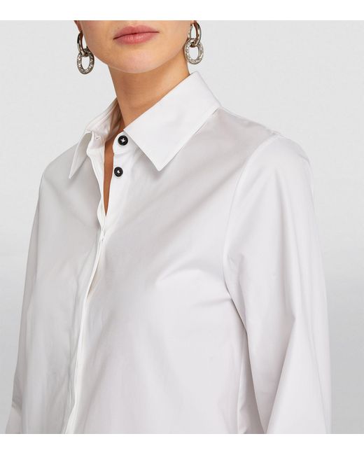 Jil Sander White Collared Shirt Dress