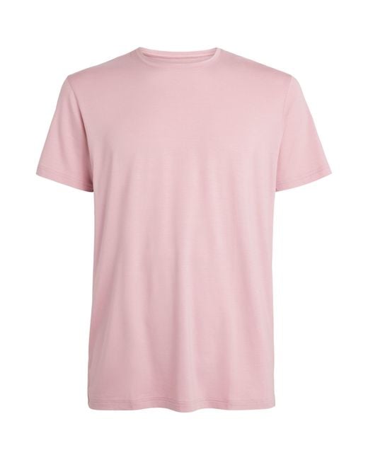 Derek Rose Pink Basel Lounge T-Shirt for men