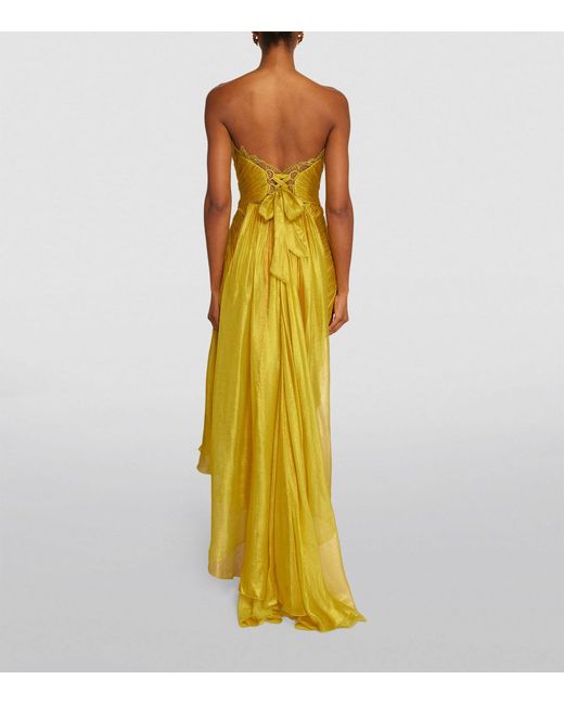 Maria Lucia Hohan Yellow Mlh M Julie Strapless Gown