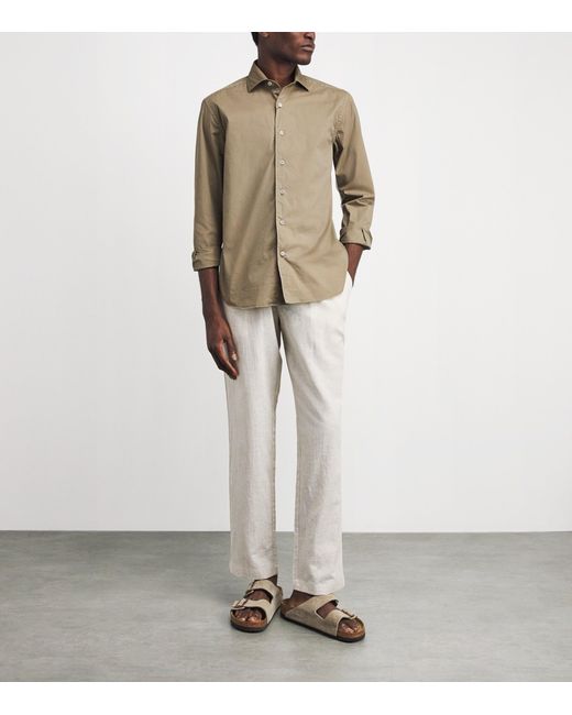 Corneliani Natural Cotton-Blend Shirt for men