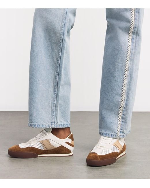 Chloé Brown Leather Kick Sneakers