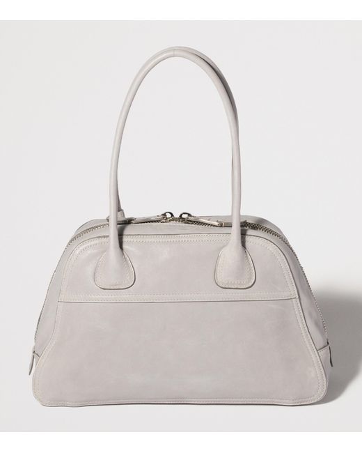 Miu Miu Gray Large Nappa Leather Vivant Top-Handle Bag