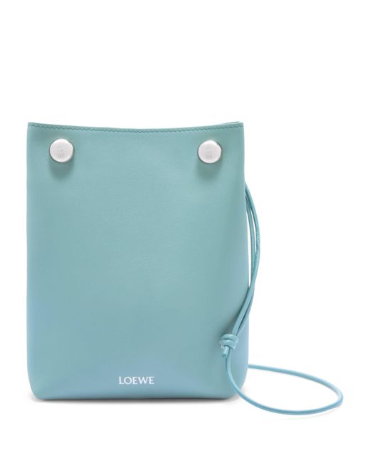 Loewe Blue Leather Pebble Pouch Bag