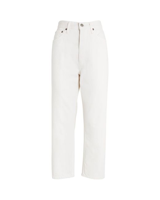 Agolde White 90s Crop Jeans