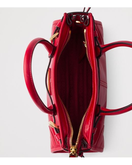 Prada Red Mini Leather Bonnie Bag