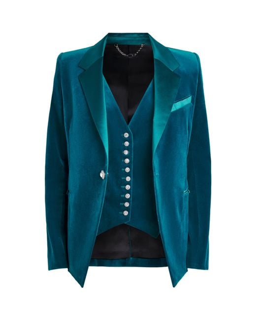Rabanne Blue Velvet Blazer