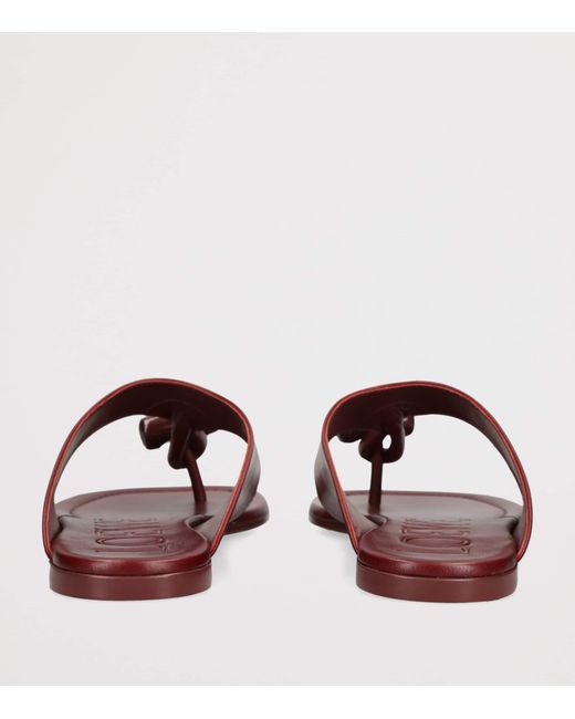 Loewe Brown Leather Toggle Sandals