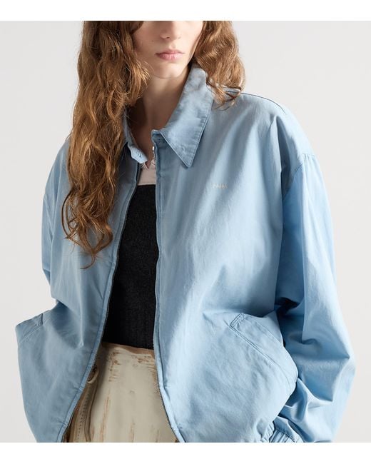 Prada Blue Old Gabardine Blouson Jacket