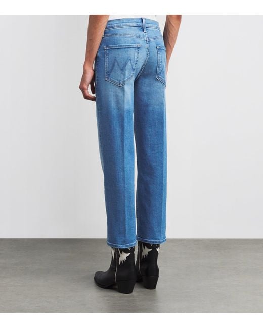 Mother Blue The Rambler Zip Ankle Jeans