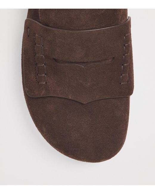Jacquemus Brown Suede Mule Loafers for men