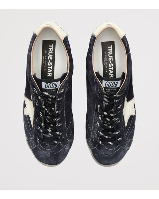 Golden Goose Deluxe Brand Blue Suede-Leather True Star Sneakers for men