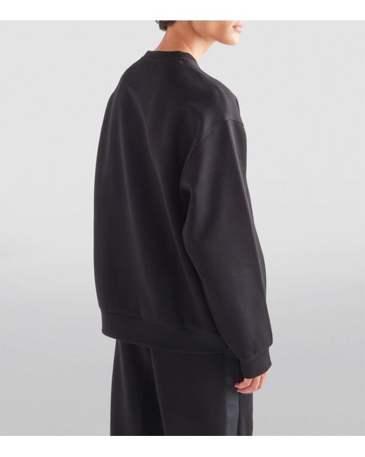 Prada Blue Logo-Plaque Sweatshirt for men