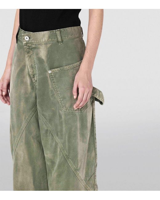 J.W. Anderson Green Twisted Jeans
