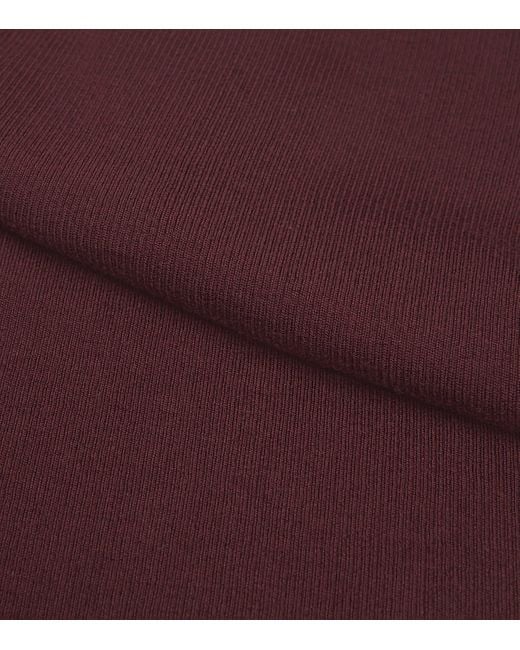 Max Mara Purple Wool Short-Sleeve Sweater