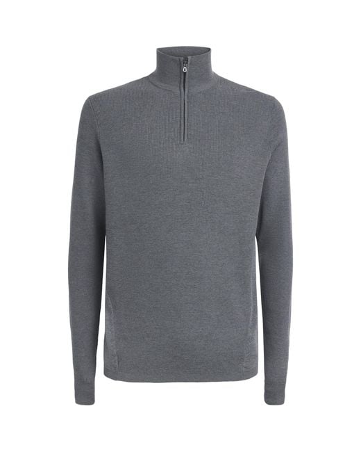 Sease Gray Wool Waffle-Knit Sweater