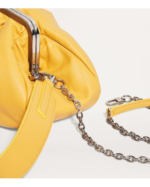 Weekend by Maxmara Yellow Medium Leather Pasticcino Clutch Bag