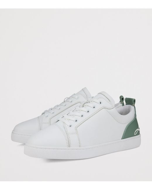 Christian Louboutin White Fun Louis Junior Leather Sneakers for men