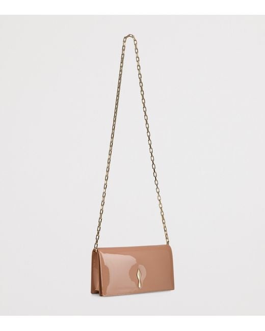 Christian Louboutin Brown Bettina Patent Leather Clutch Bag