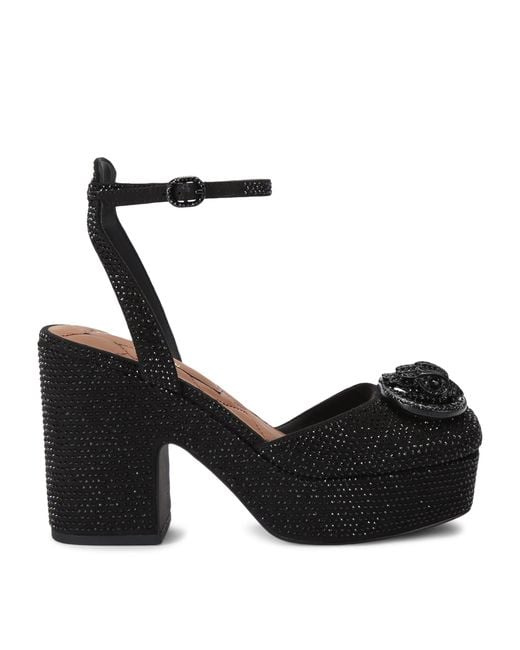 Kurt Geiger Black Embellished Chelsea Platform Pumps