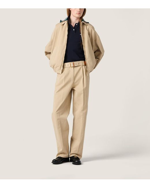 Miu Miu Natural Gabardine Hooded Jacket