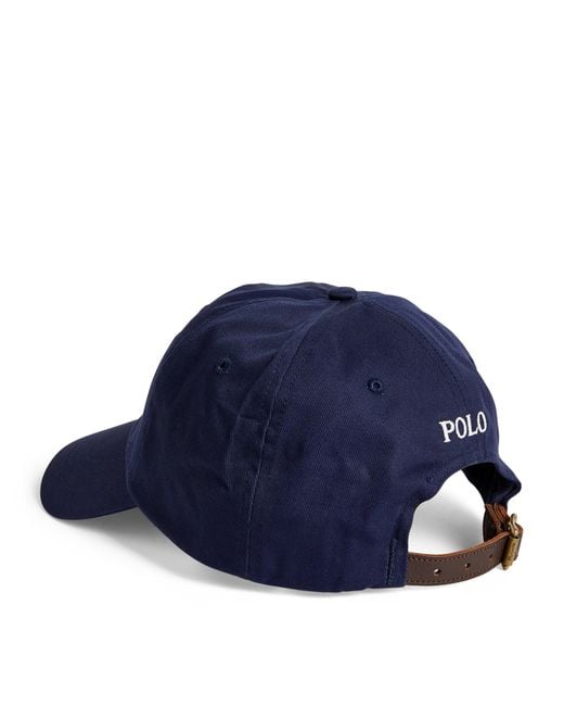 Polo Ralph Lauren Blue Cotton Polo Pony Baseball Cap for men