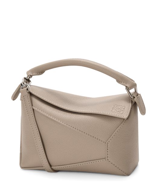 Loewe Metallic Mini Leather Puzzle Edge Top-Handle Bag