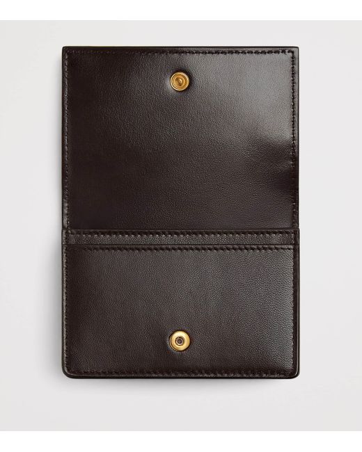 Bottega Veneta Black Nappa Intrecciato Business Card Holder