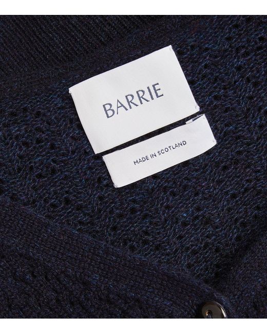 Barrie Blue Cashmere Summer Lace Cardigan