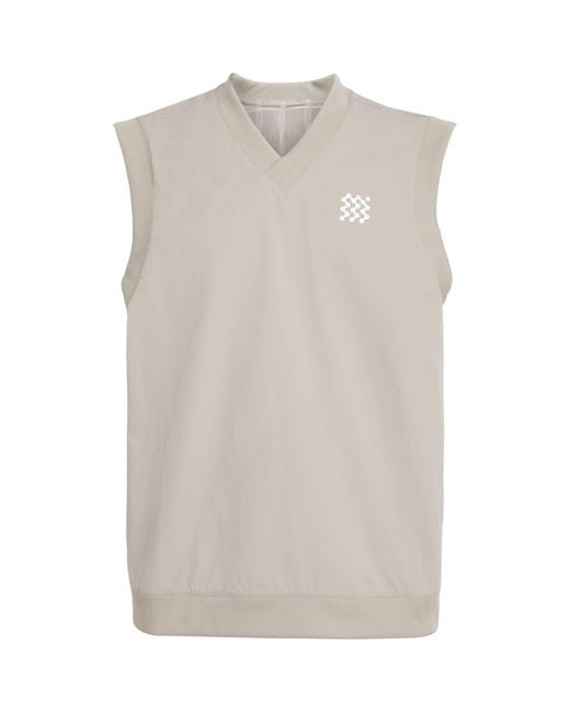 Manors White Reversible Logo Vest for men