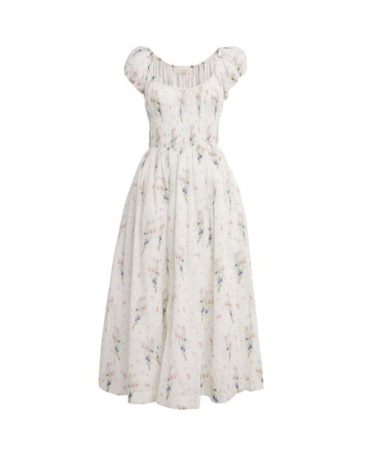 Doen White Organic Cotton Quinley Midi Dress