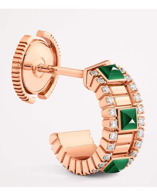 Marli New York White Mini, Diamond And Agate Life Hoop Earrings