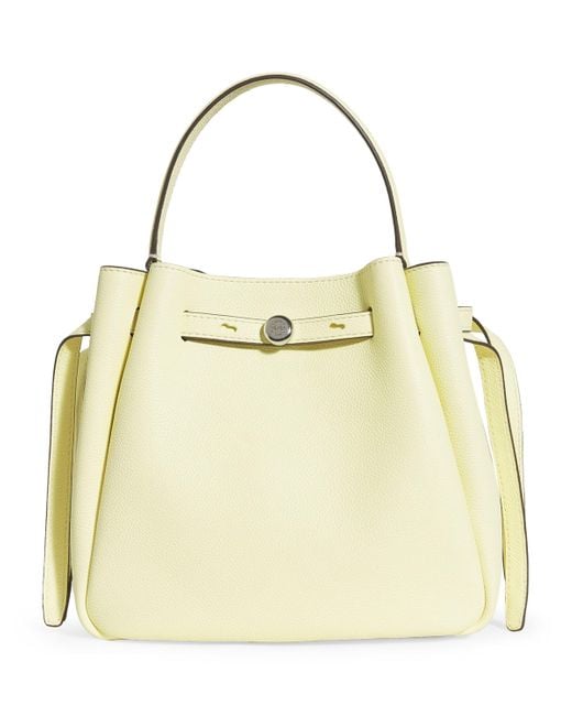 Tory Burch Metallic Leather Romy Top-Handle Bag