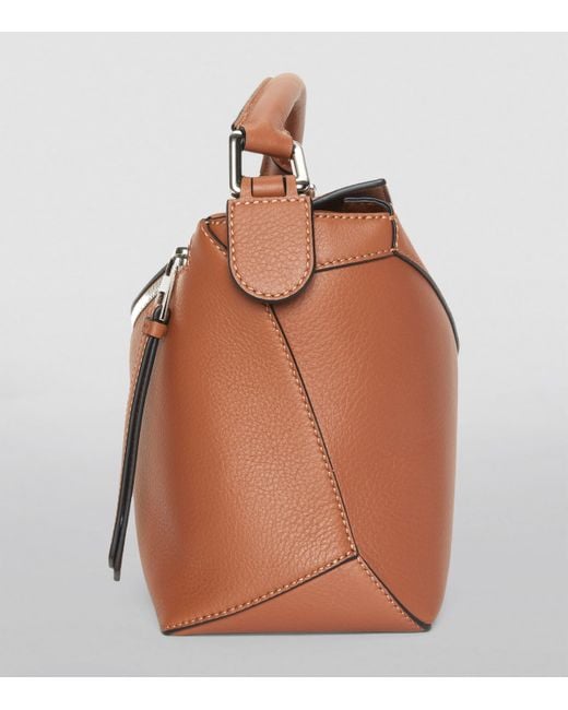 Loewe Brown Luxury Puzzle Bag In Classic Calfskin For